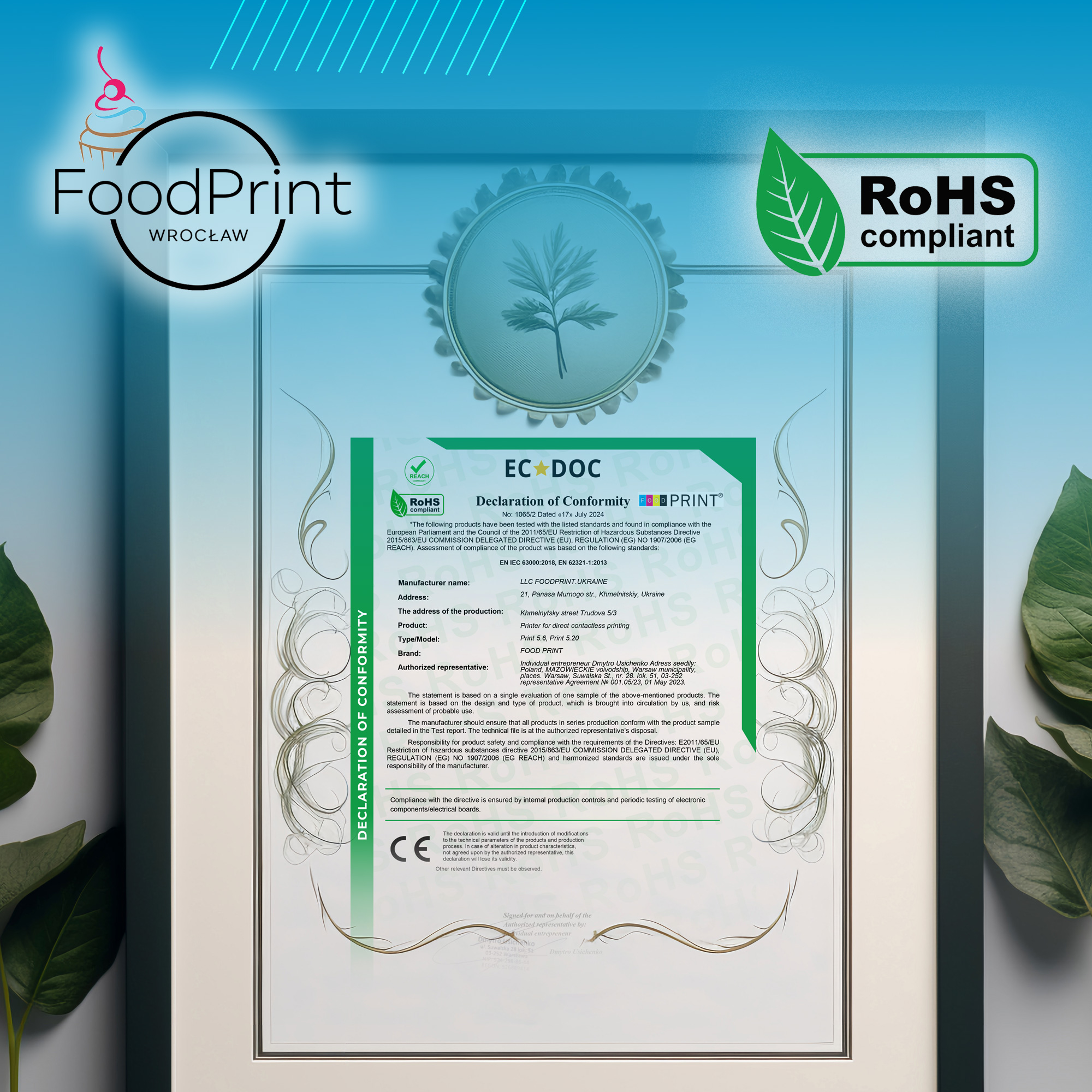Deklaracja zgodności RoHS - FoodPrint Wrocław